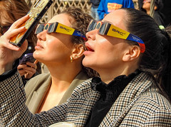 Solar Eclipse, Brooklyn Bridge, 4-8-2024