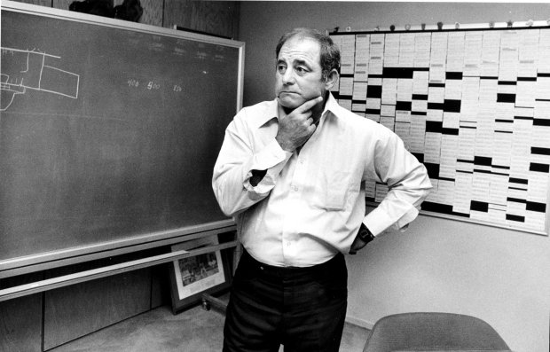 Cubs manager Lee Elia reflects on the day's events after an evening press conference apologizing for his outburst, April 29, 1983. (Chuck Berman/Chicago Tribune) 