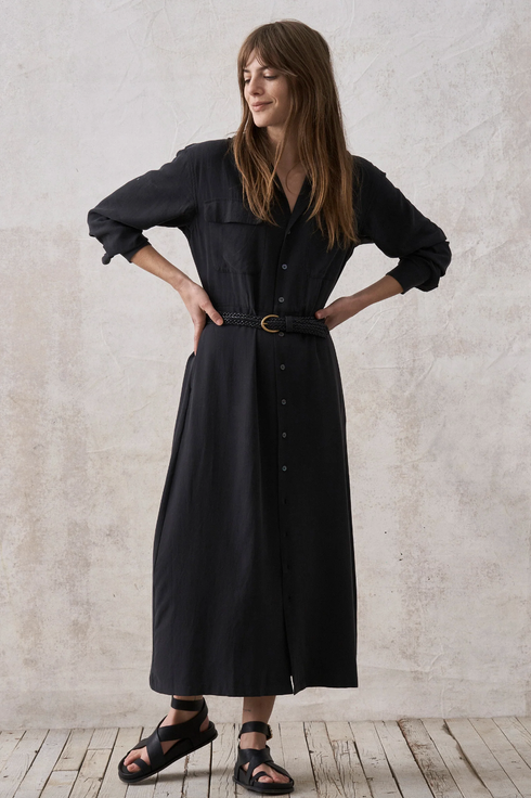 Buck Mason Silken Twill Shirt Dress