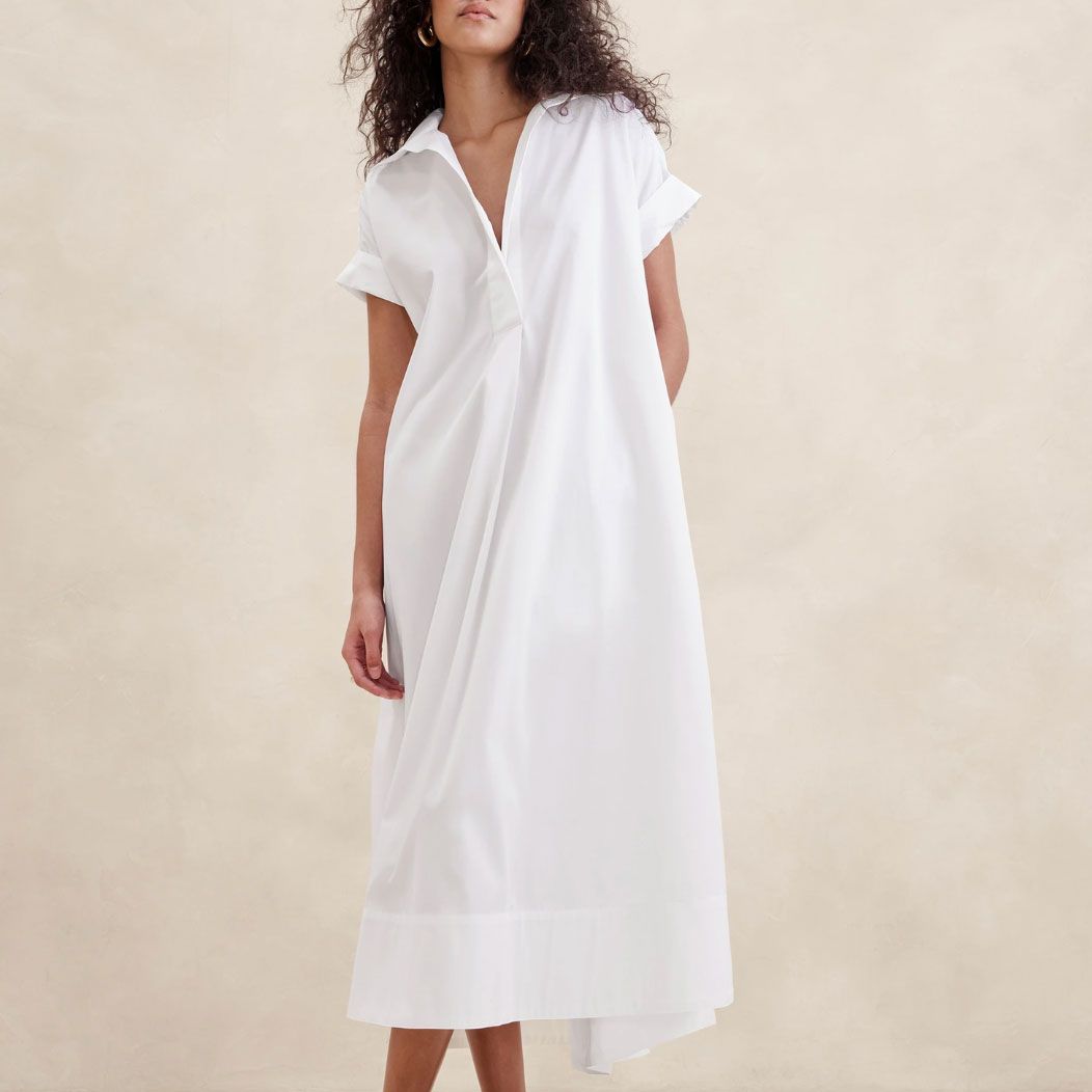 Banana Republic Cruz Poplin Maxi Dress