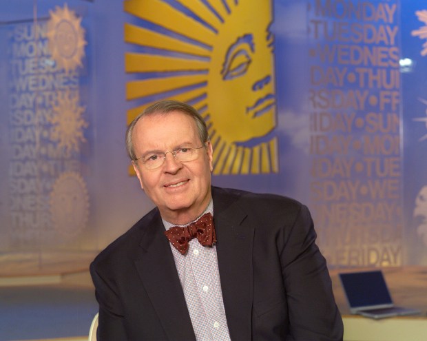 Charles Osgood on the set of "CBS Sunday Morning."