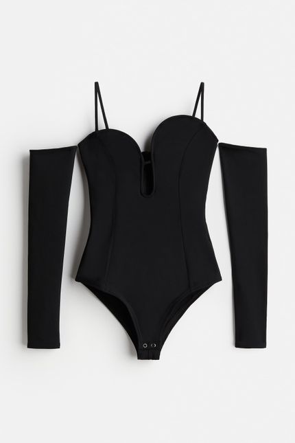 H&M x Rokh Cut-Out Off-The-Shoulder Bodysuit