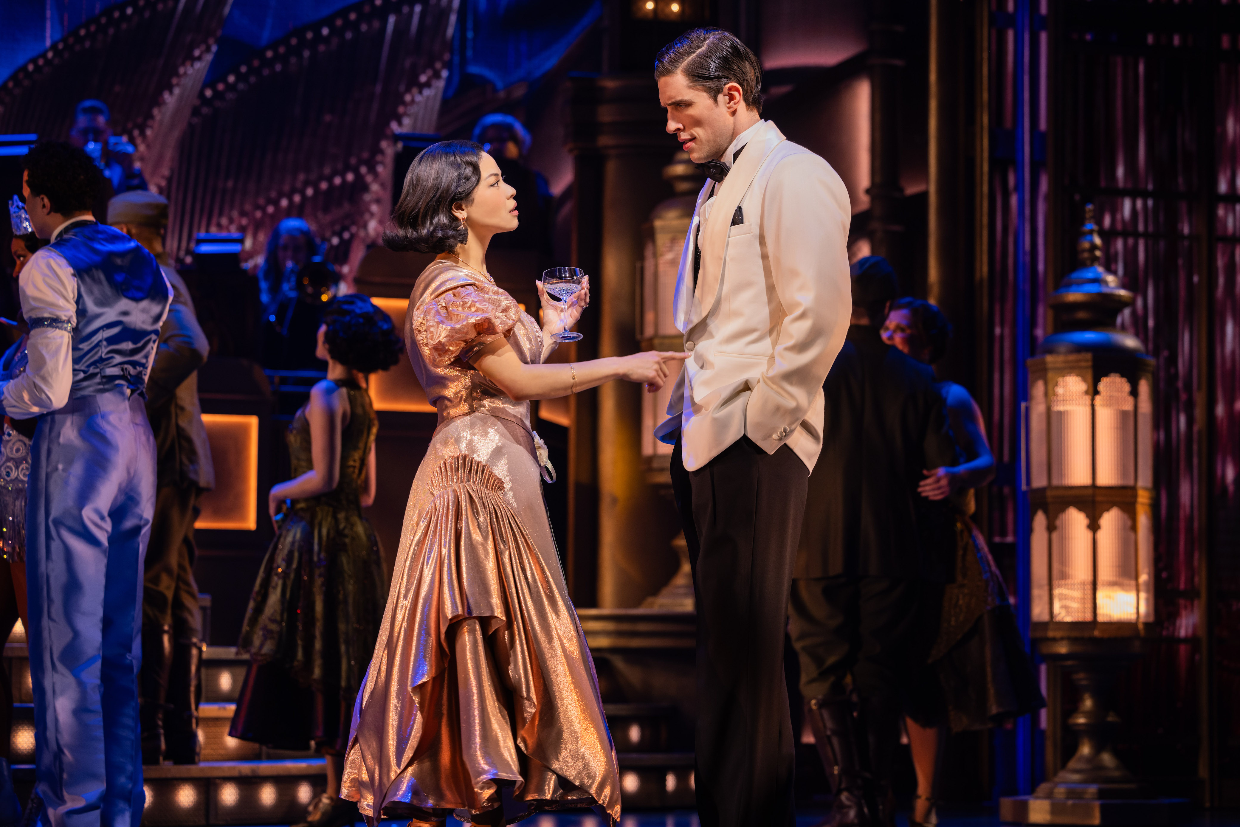 Eva Noblezada and John Zdrojeski in “The Great Gatsby” at...