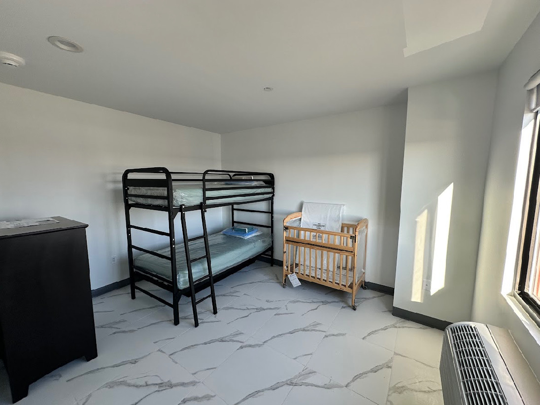 A room at the Urban Resource Institute's New Visions domestic violence shelter in Jamaica, Queens.