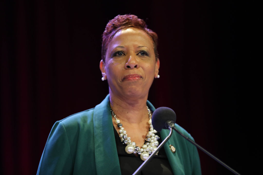 New York City Council Speaker Adrienne Adams attends the 2023 Celebrating Women Breakfast on May 04, 2023.