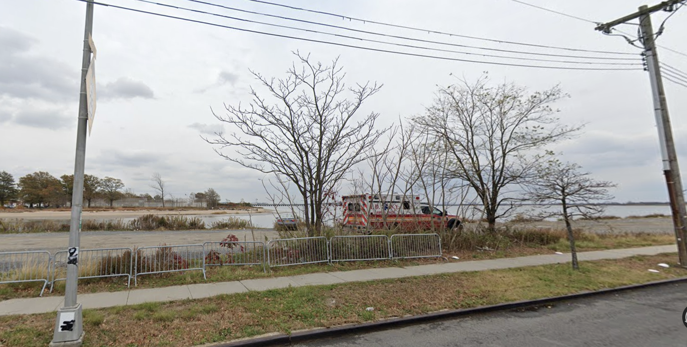 A Google Maps image of the Howard Beach shoreline where police say they found a headless body