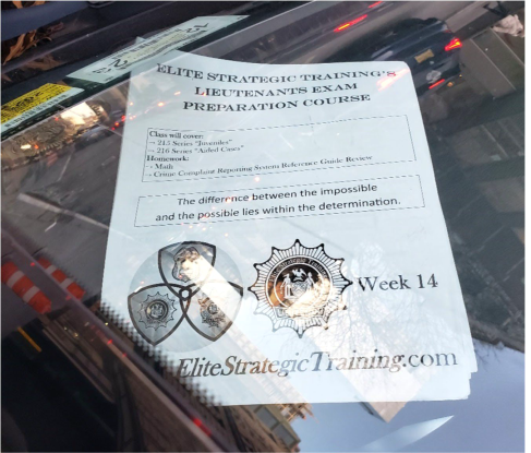 A photo of alleged parking placard abuse included in the city Department of Investigation's report.