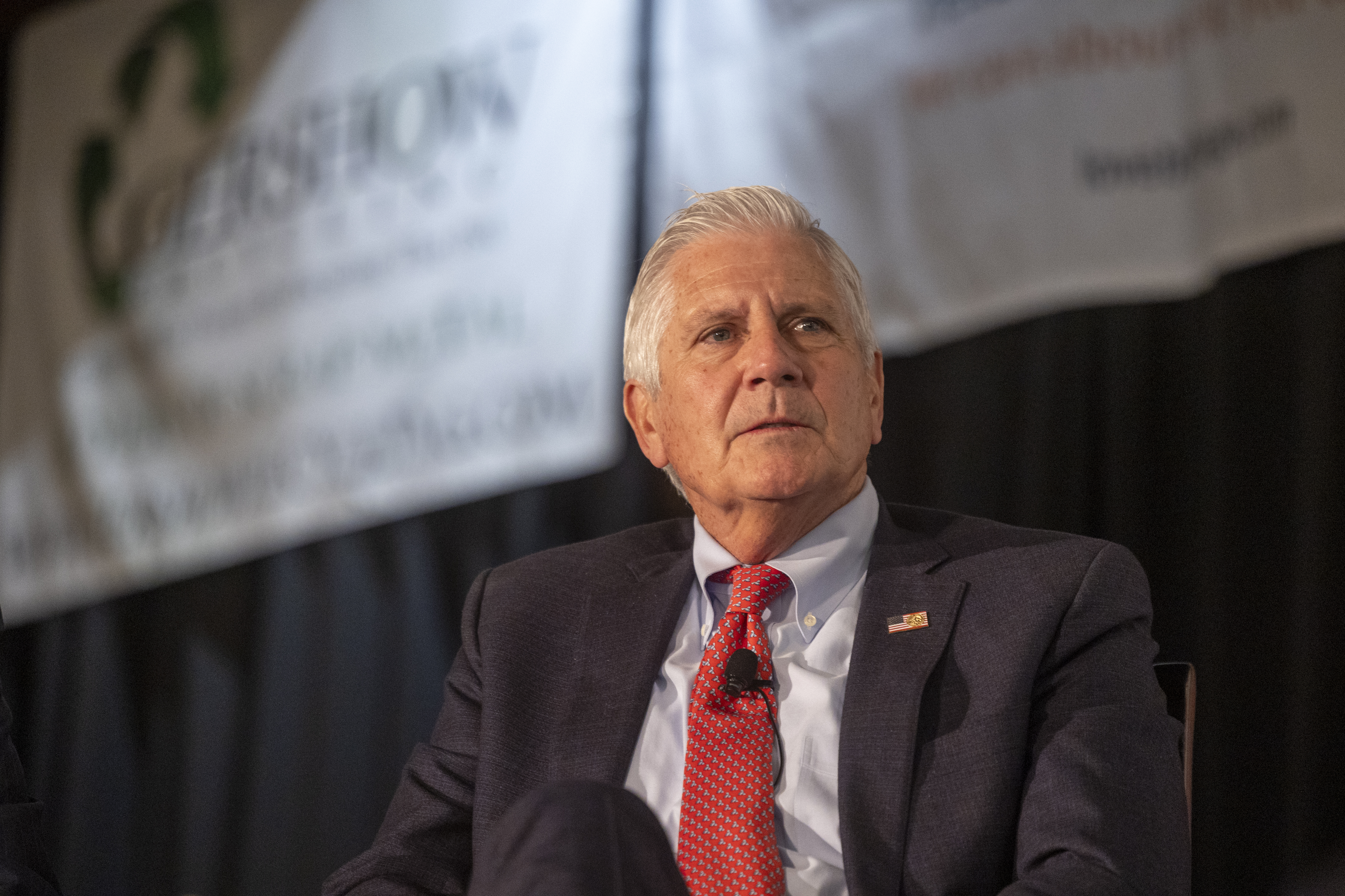 Nassau County, New York, Executive Bruce Blakeman speaks at a Long Island Association (LIA) event on January 5, 2024 in Woodbury, New York.