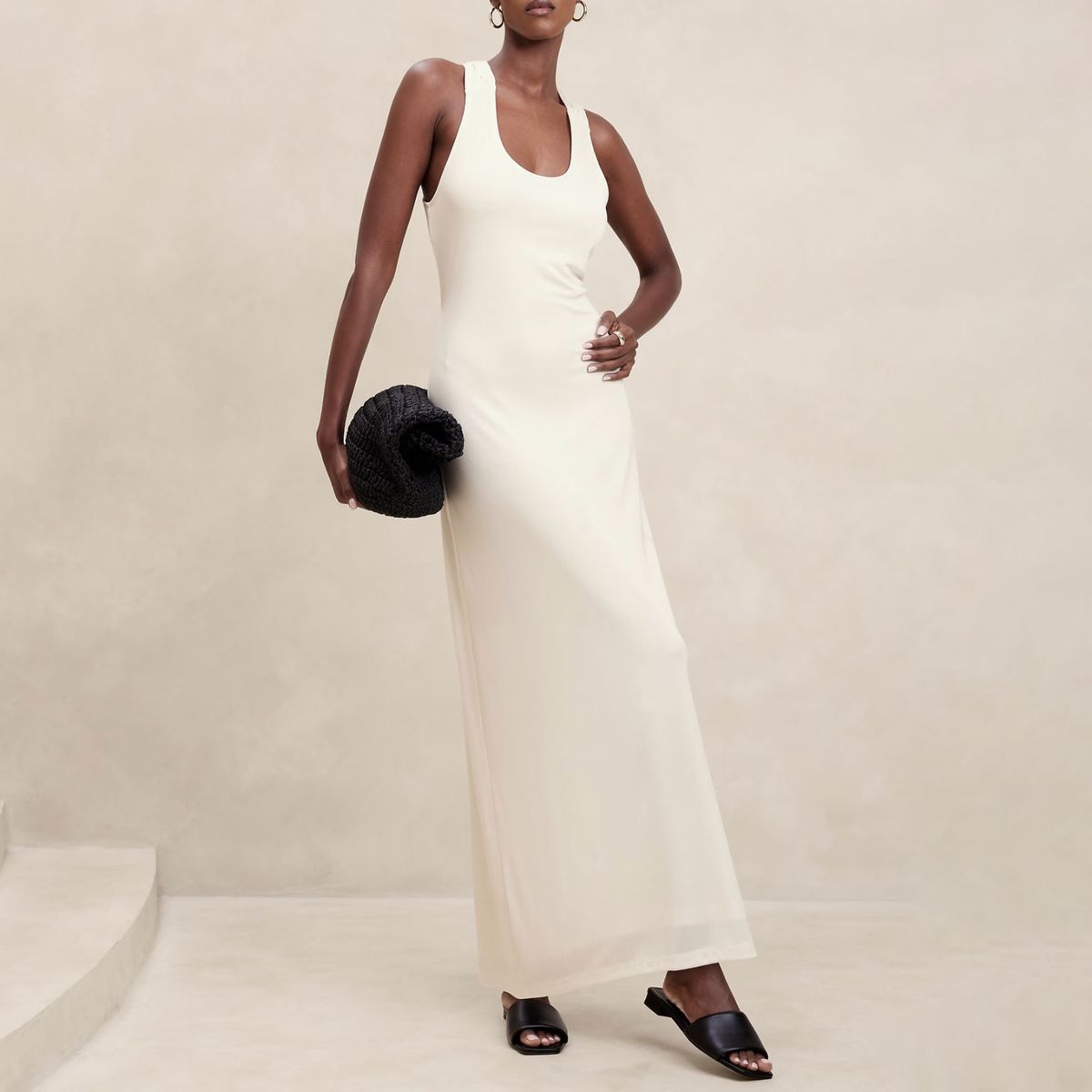 Banana Republic Knit Cross-Back Maxi Dress