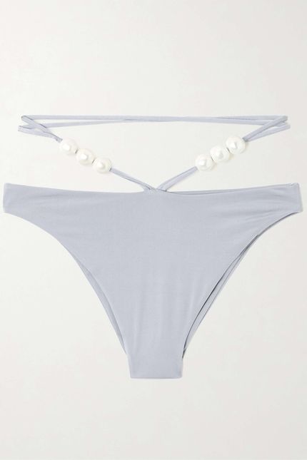 Magda Butrym Faux Pearl-Embellished Bikini Briefs