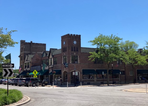 The Flossmoor Civic Center building, pictured Saturday, May 25, was built in 1929 as an early mixed-use development, combining businesses and apartments along with municipal offices and even a jail. (Paul Eisenberg/Daily Southtown)