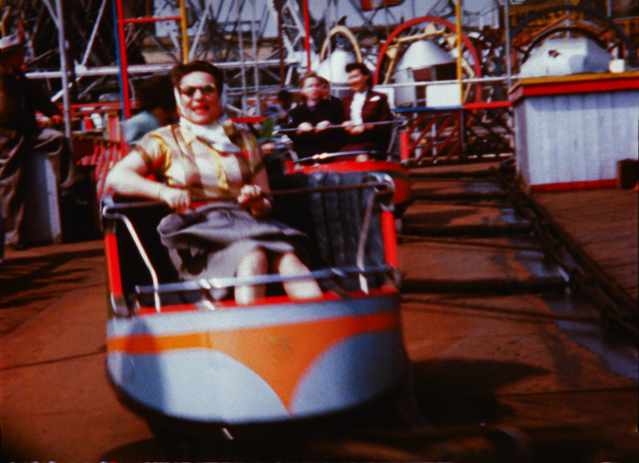 An image of a person riding a ride at Coney Island.