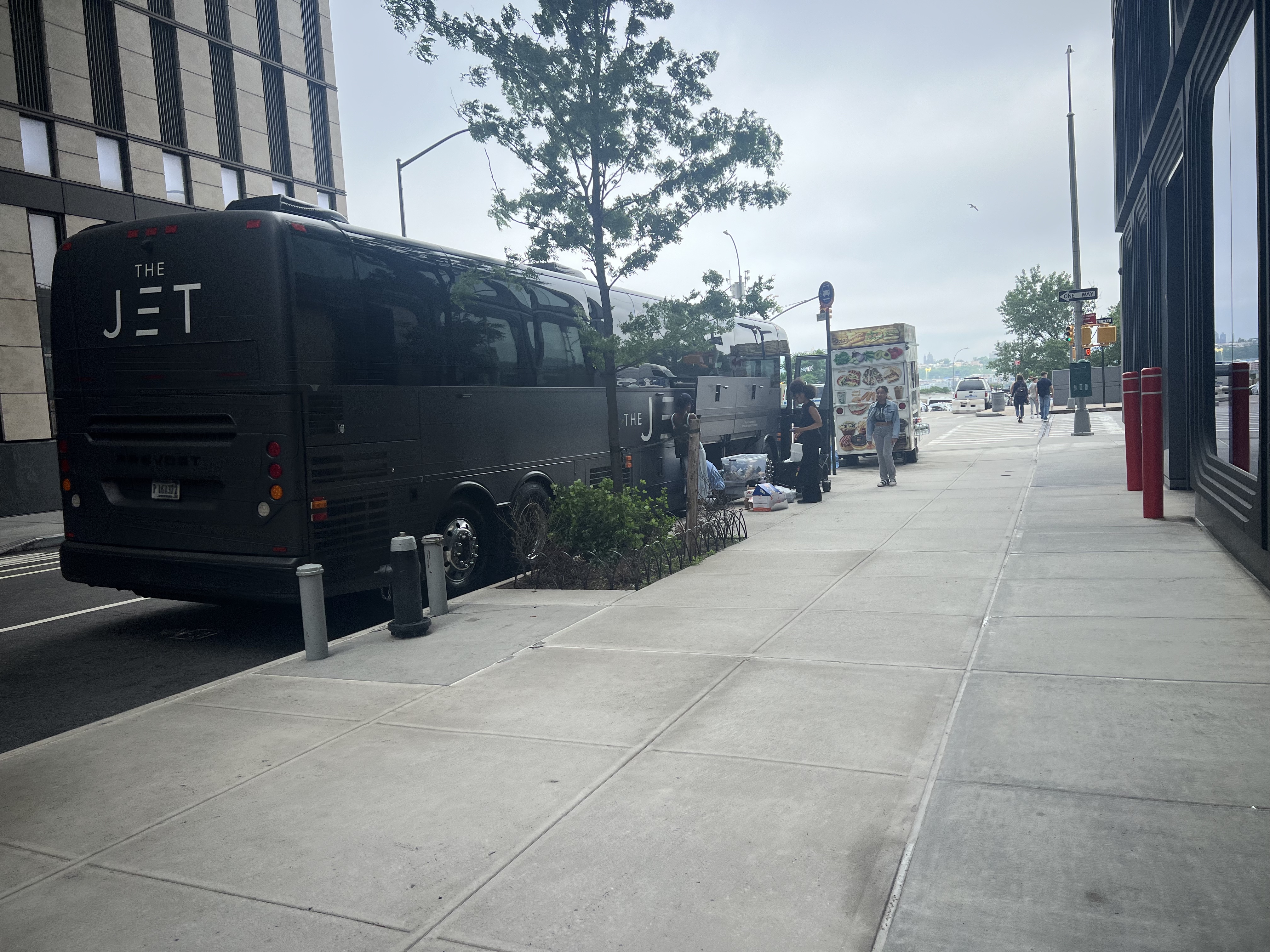 The bus pictured in Hudson Yards.