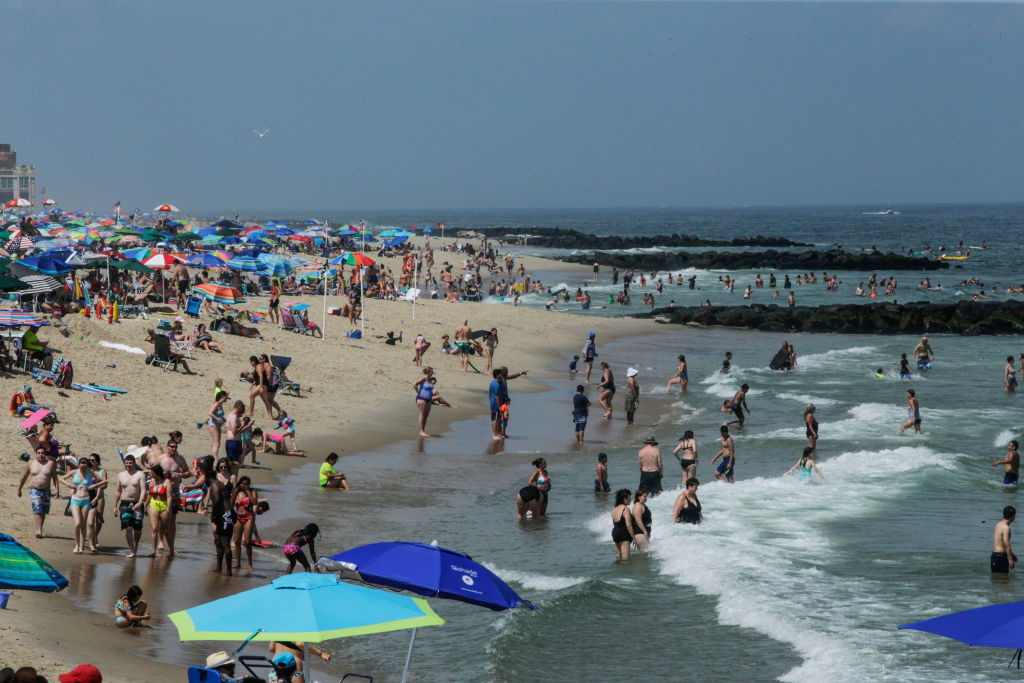 The beach scene in Ocean Grove