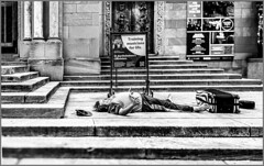 Laid out on the sidewalk in front of St. Bart’s on Park Avenue