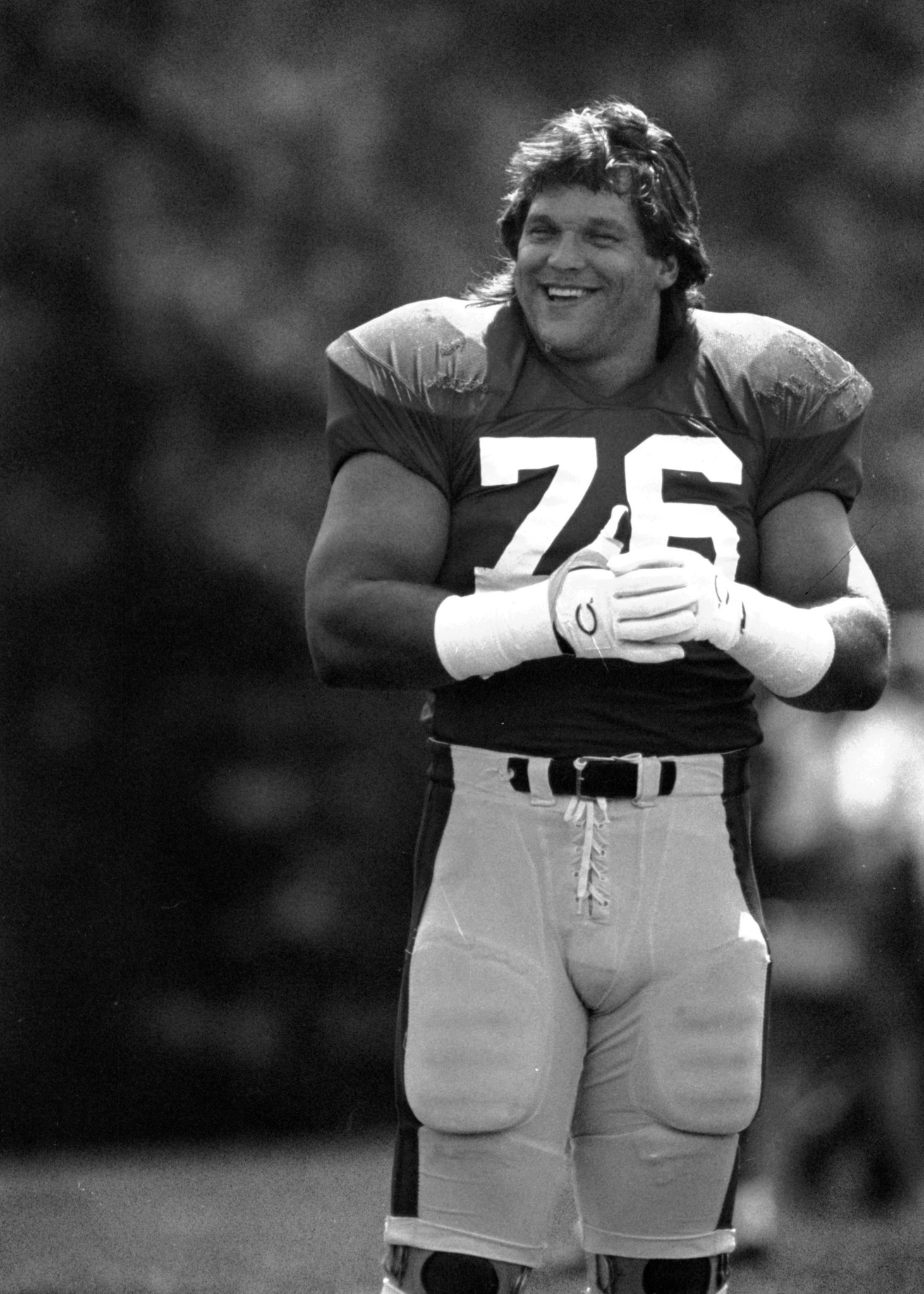 Steve McMichael (76) at Bears Camp in Lake Forest on...