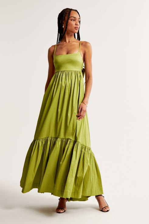 Abercrombie Drama Bow-Back Taffeta Gown