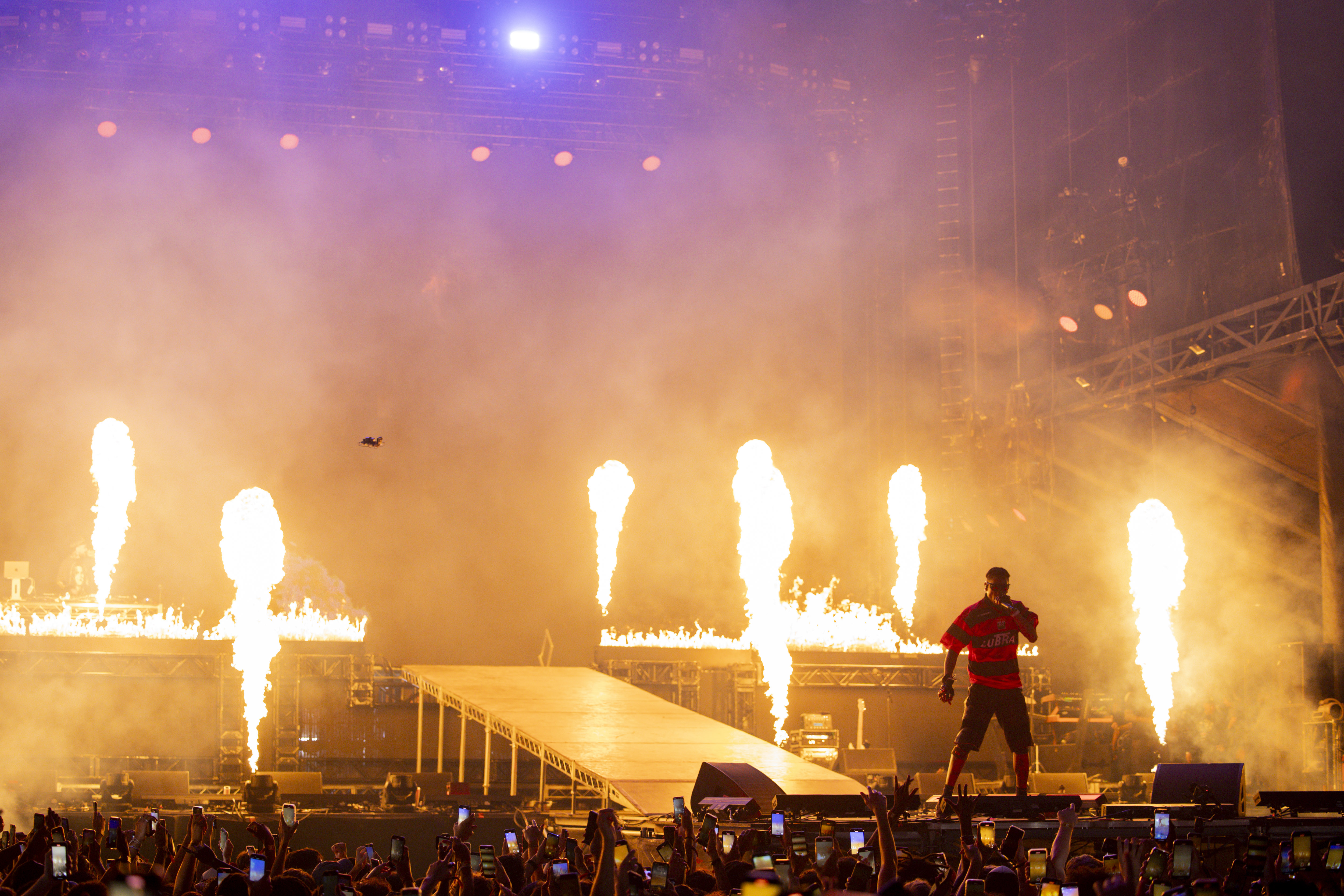 Travis Scott, of the record label Cactus Jack, performs on...