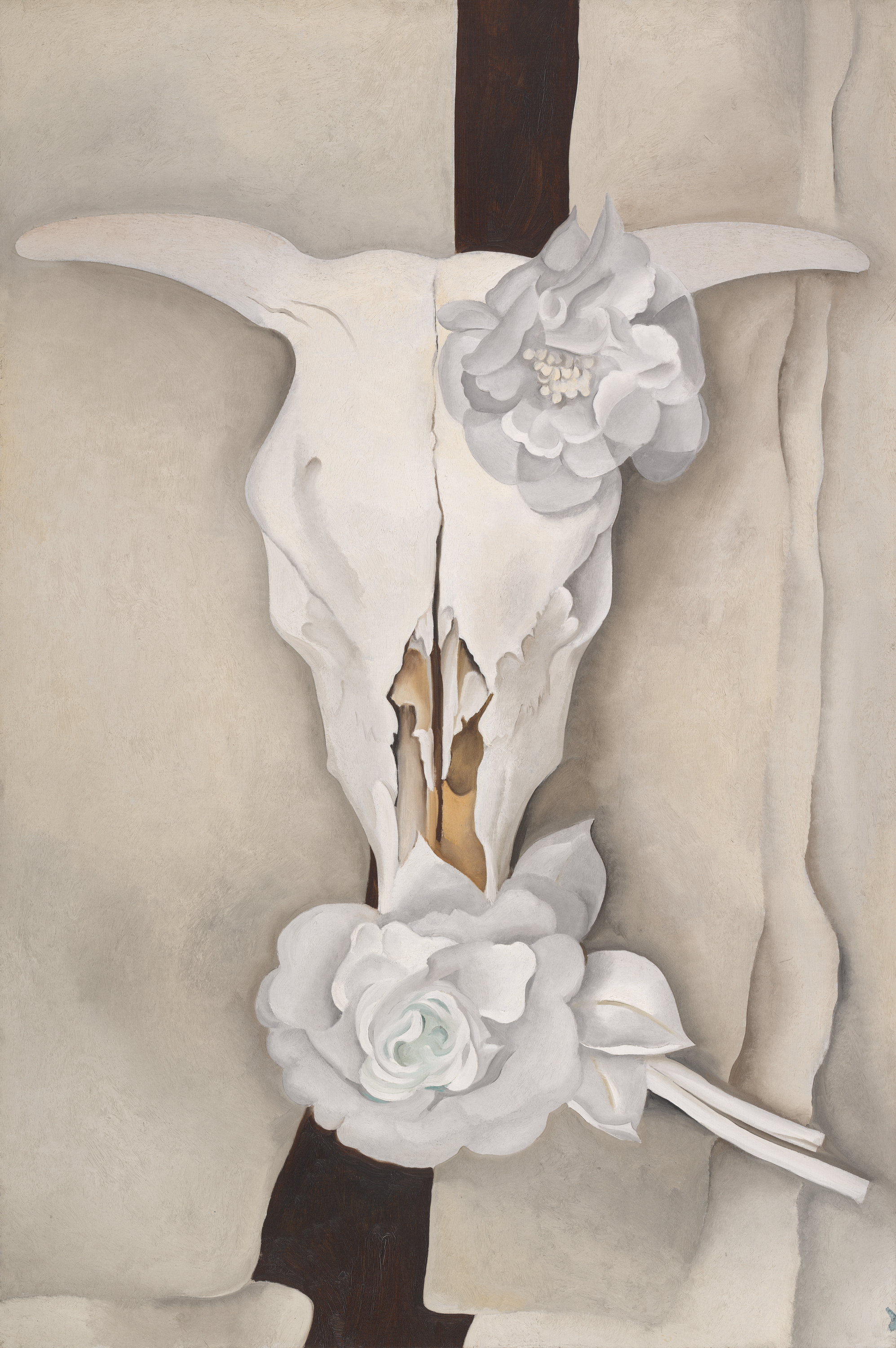 "Cow’s Skull with Calico Roses" (1931) by Georgia O’Keeffe. Part...