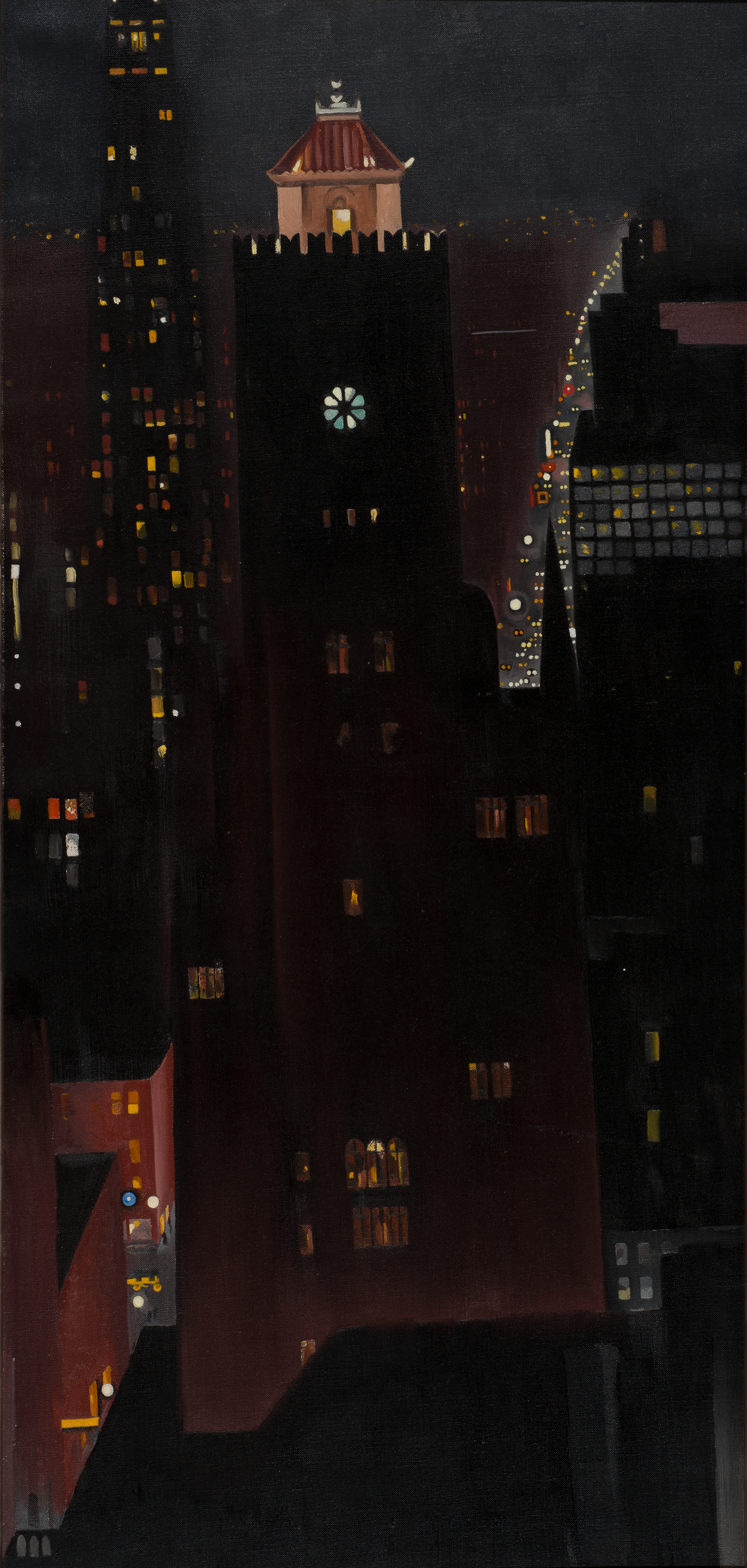 "New York, Night" (1928-29) by Georgia O’Keeffe. Part of the...