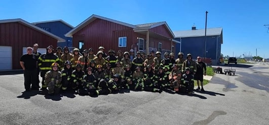 The MAAC Foundation held a graduation for its 39 Fire Academy students, pictured here with their instructors, on Friday at the Ivy Tech Community College Auditorium. (MAAC Foundation)