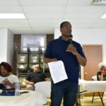 Dixmoor Mayor Fitzgerald Roberts addresses the Dixmoor Public Library Board June 22, 2024. (Jesse Wright/for the Daily Southtown)