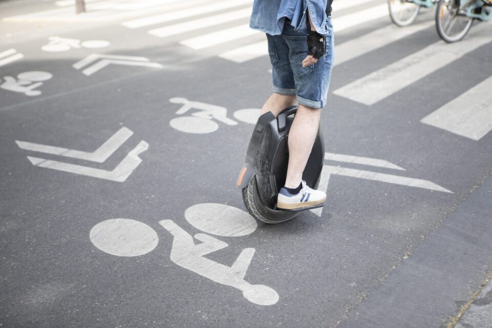 someone riding an electric unicycle