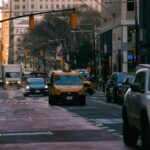 Traffic in lower Manhattan.