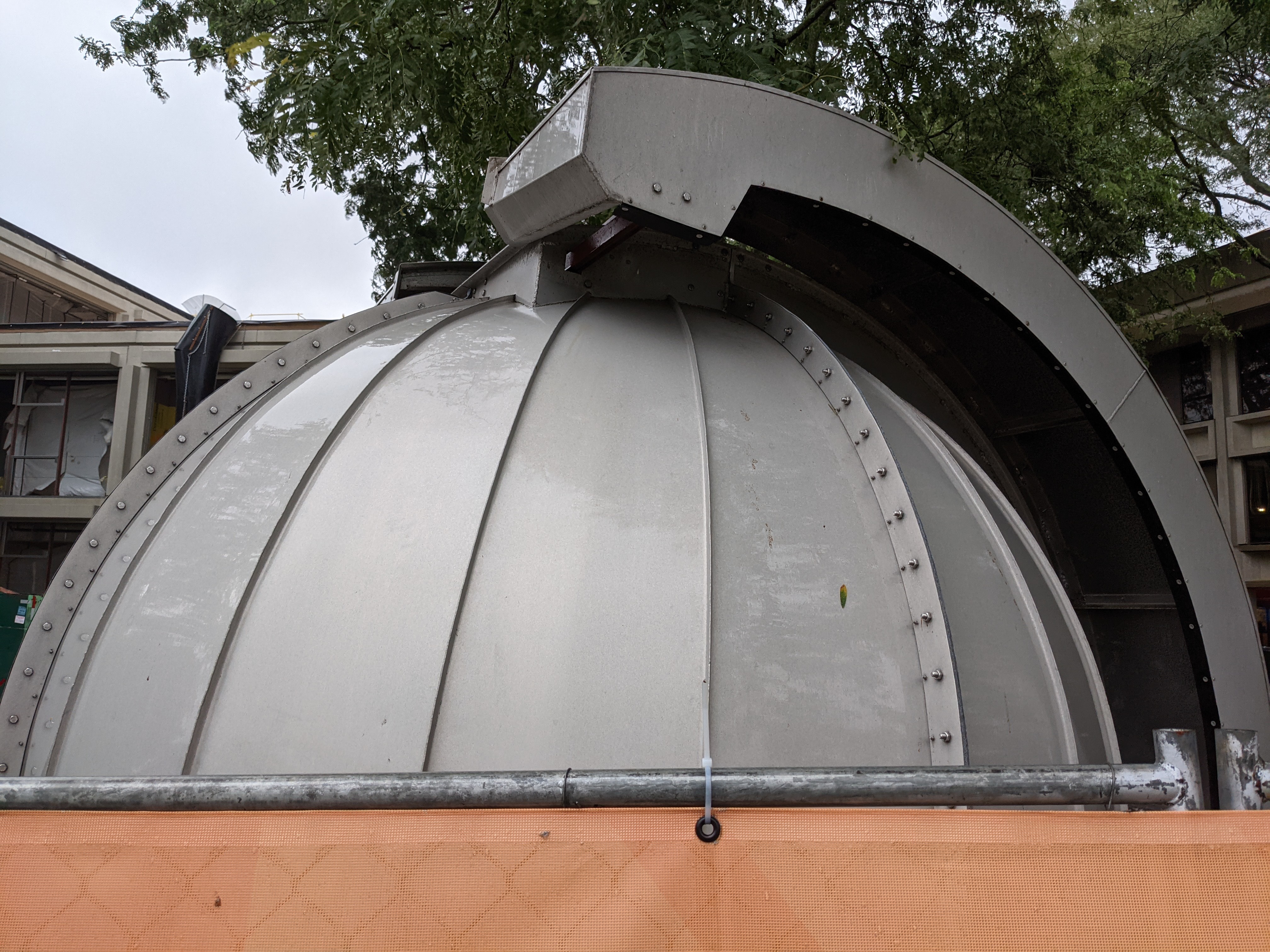 The dome of the former observatory at Nassau Community College. The overall structure weighs half a ton.