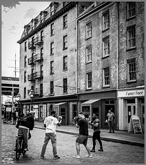 Sparring at South Street Seaport, NYC