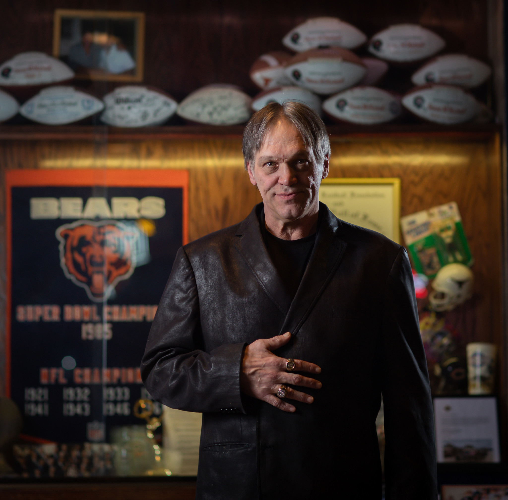 Steve "Mongo" McMichael at his Mongo McMichaels restaurant in Romeoville...