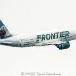 Frontier Airlines Airbus A320neo Jet N363FR Takeoff at LaGuardia Airport in NYC