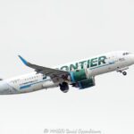 Frontier Airlines Airbus A320neo Jet N363FR Takeoff at LaGuardia Airport in NYC