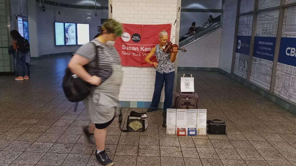 NYC Times Square Subway Station Violenist performing perfectly--Aug. 1, 2024   20240801_113950