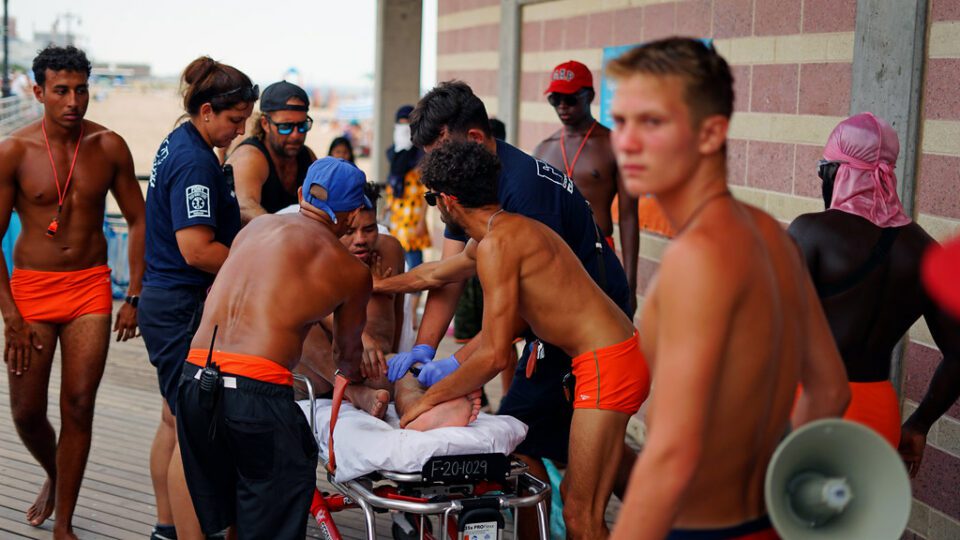 Savings Lives--Coney Island lifeguards & FDNY EMT's,  Aug. 1, 2024  DSC03629