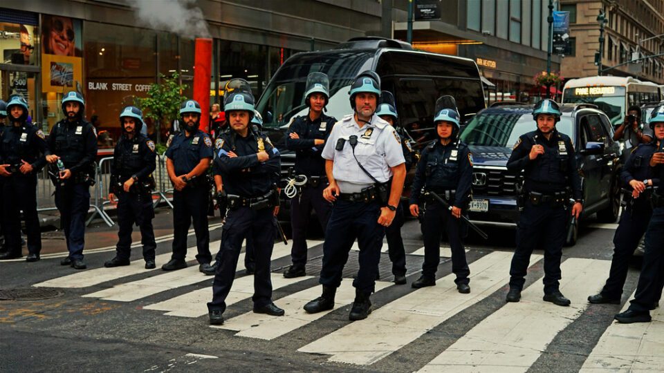 NYPD  at Pro Palestine Lebanon March--Sept 26, 2024  DSC07262