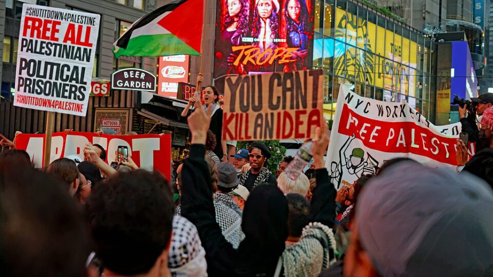 Ideas are bullit proof  --NYC Pro Palestine-Lebanon rally against Israei's genocidal mass murder  DSC07523