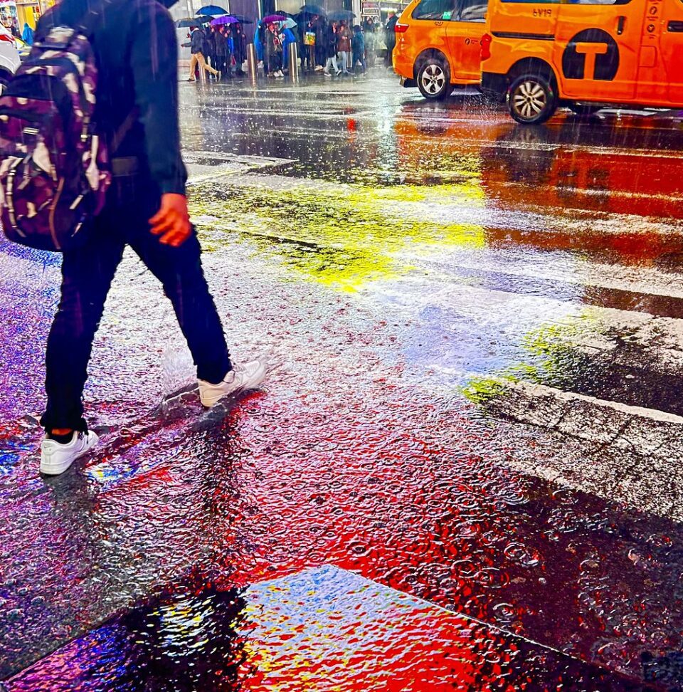 Times Sq downpour