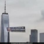 Airline Banner Over New York City Calls To Stop Violence On Bangladesh Hindus