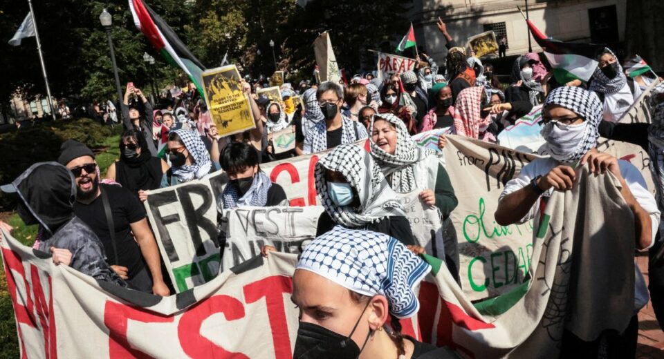 Hundreds of Columbia students walk out as NYC campuses brace for Oct. 7 protests