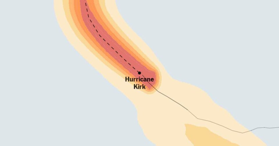 Map: Tracking Hurricane Kirk - The New York Times