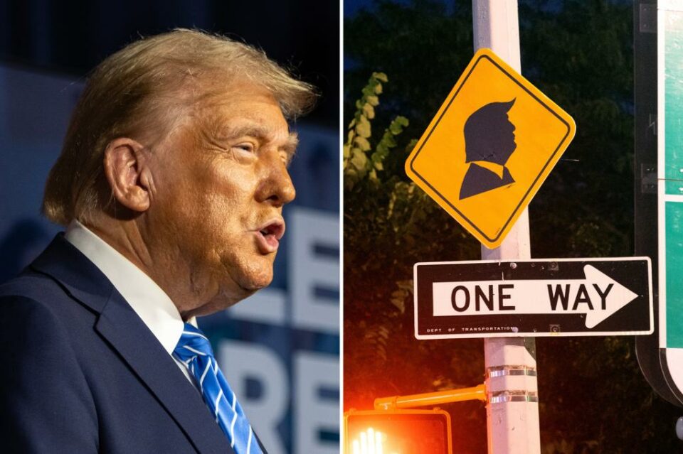 Mysterious Trump 'traffic' signs pop up along NYC streets