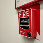 Fire alarm pull station at IKEA in Brooklyn