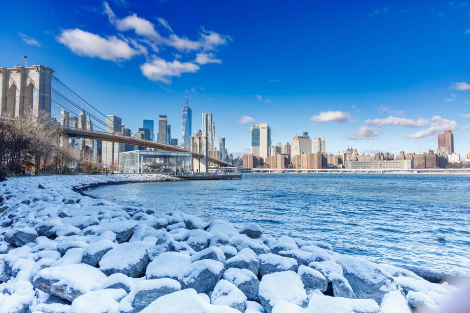 New York Winter Snow Skyline